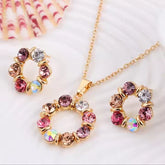 2 Pc Rhinestone Jewelry Set