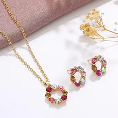 2 Pc Rhinestone Jewelry Set