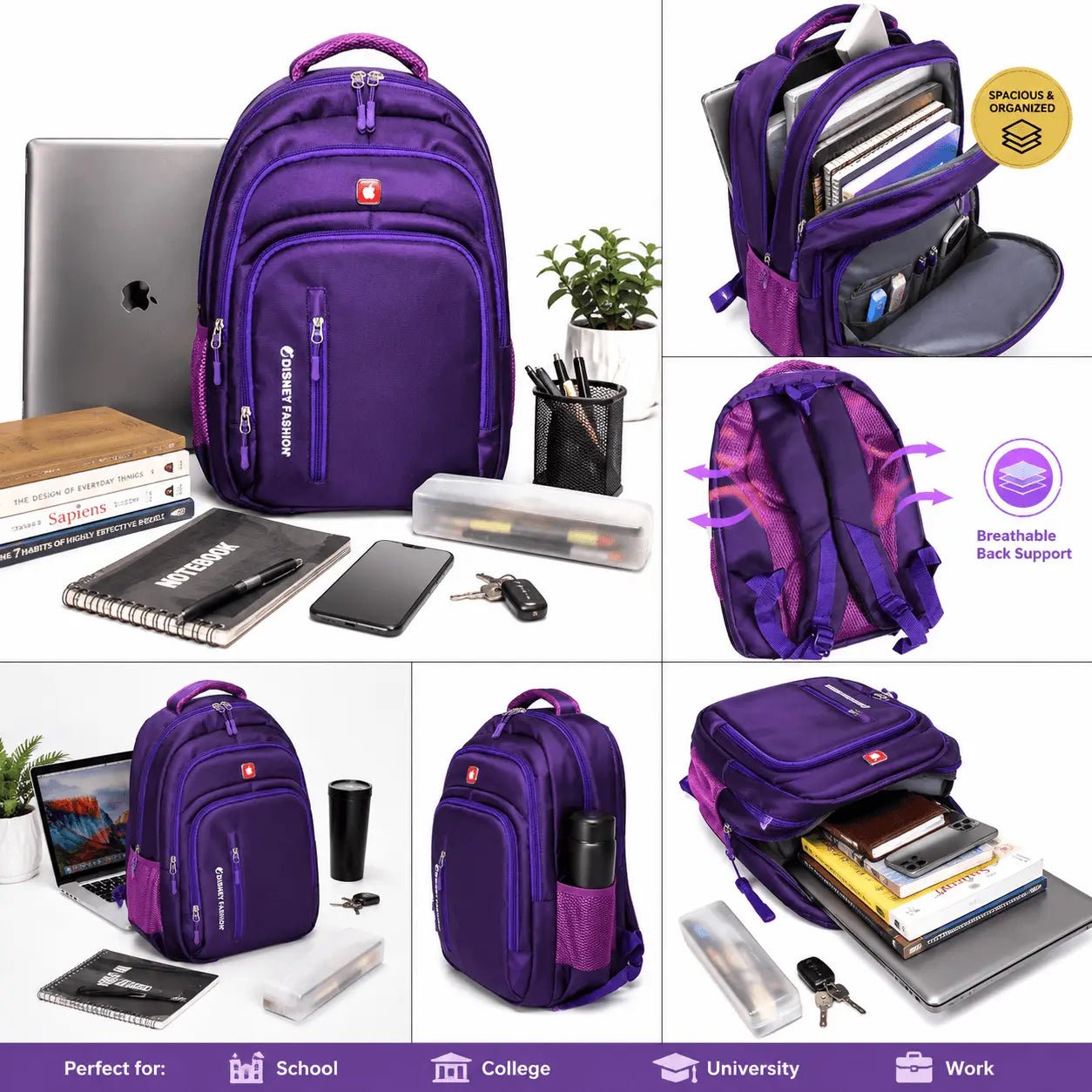 Urban Pro Purple Backpack - Nurzaib